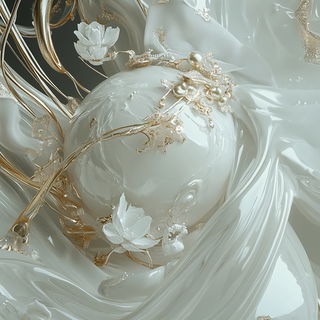 Chromashard Weaving style, Midjourney V6.1: abstract 3D render