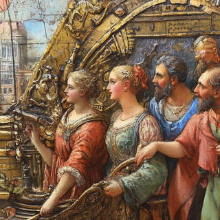 Ringsurge style, Midjourney V6.1: classical 18th-century oil painting