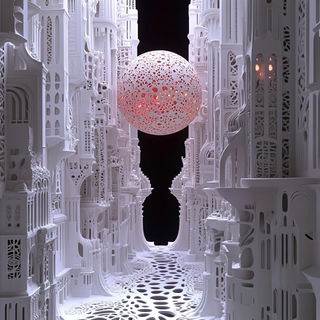 Sequinsmoke style, Midjourney V6.1: abstract 3D render