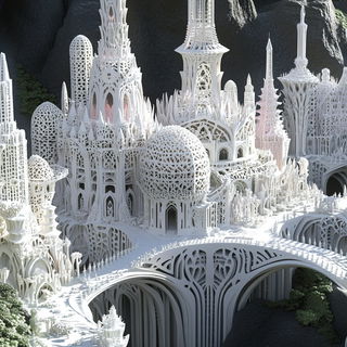 Sequinsmoke style, Midjourney V6.1: megacity with futuristic bioarchitecture