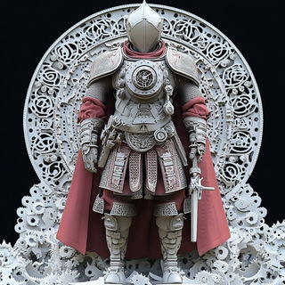 Sequinsmoke style, Midjourney V6.1: concept art character design of retropunk steam knight