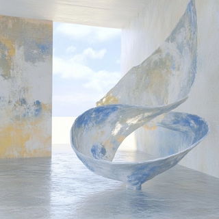 Glazebloom Figurism style, Midjourney V6.1: abstract 3D render