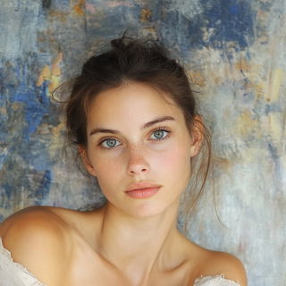 Glazebloom Figurism style, Midjourney V6.1: photographic portrait of female protagonist