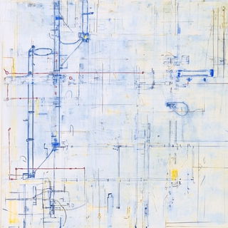 Glazebloom Figurism style, Midjourney V6.1: technical infrastructure blueprint schematics