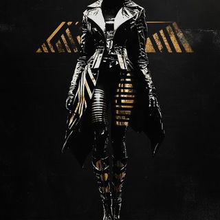 Celgrid Futurism style, Midjourney V6.1: haute-couture fashion outfit