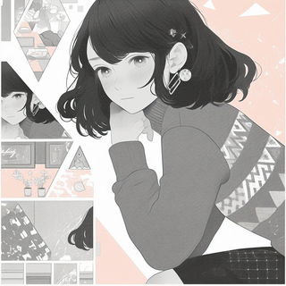 Squeegee Palms style, Midjourney V6.1: black-and-white manga comic strip