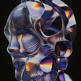 Chromabraise style, Midjourney V6.1: abstract 3D render
