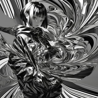 Chromabraise style, Midjourney V6.1: black-and-white manga comic strip