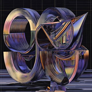 Chromabraise style, Midjourney V6.1: typographic composition with large letters