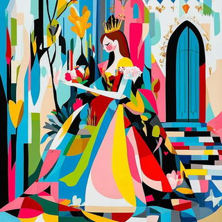 Pagodance style, Midjourney V6.1: retro fairy-tale illustration