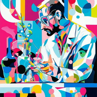Pagodance style, Midjourney V6.1: editorial illustration for popular scientific magazine cover