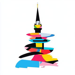 Pagodance style, Midjourney V6.1: bold minimalist logo design for Istanbul city municipal services