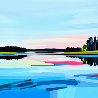 Pagodance style, Midjourney V6.1: realistic landscape photograph of quiet dawn