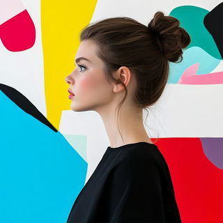 Pagodance style, Midjourney V6.1: photographic portrait of female protagonist