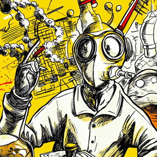 Chromallurgy style, Midjourney V6.1: editorial illustration for popular scientific magazine cover