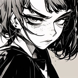 Chromallurgy style, Midjourney V6.1: black-and-white manga comic strip