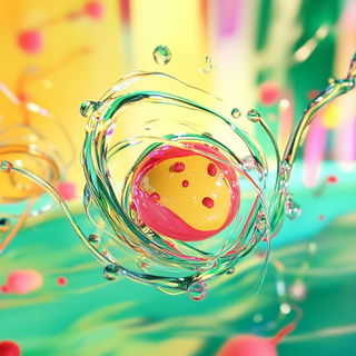 Marbroidery style, Midjourney V6.1: abstract 3D render