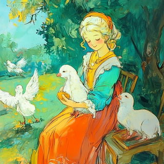 Marbroidery style, Midjourney V6.1: classical 18th-century oil painting