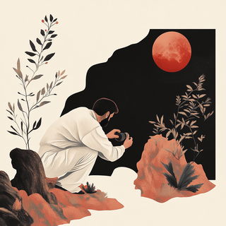 Inkbrush Mosaic Surrealism style, Midjourney V6.1: editorial illustration for popular scientific magazine cover