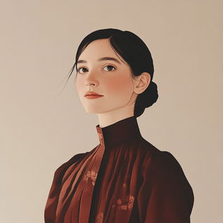 Inkbrush Mosaic Surrealism style, Midjourney V6.1: photographic portrait of female protagonist