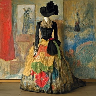 Stellavitra style, Midjourney V6.1: haute-couture fashion outfit