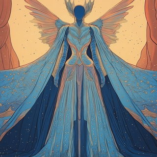 Longbeast Lullaby style, Midjourney V6.1: haute-couture fashion outfit