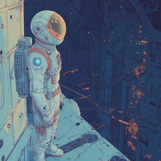 Longbeast Lullaby style, Midjourney V6.1: cinematic shot from sci-fi movie