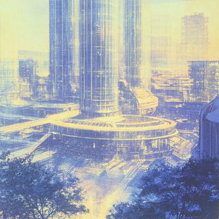 Cloudbone Figurism style, Midjourney V6.1: megacity with futuristic bioarchitecture