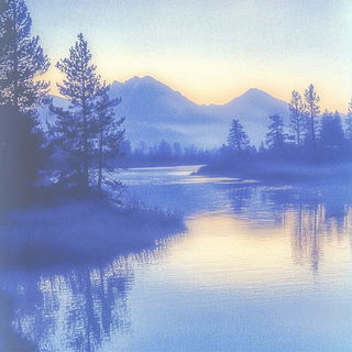 Cloudbone Figurism style, Midjourney V6.1: realistic landscape photograph of quiet dawn