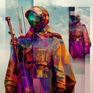 Stagvault style, Midjourney V6.1: concept art character design of retropunk steam knight
