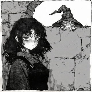 Vitrogild style, Midjourney V6.1: black-and-white manga comic strip