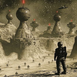 Vitrogild style, Midjourney V6.1: cinematic shot from sci-fi movie