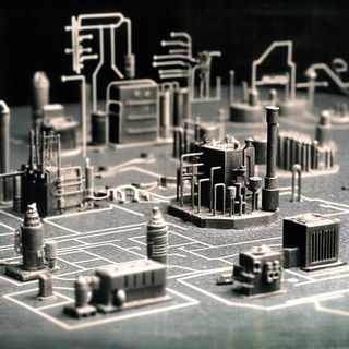 Vitrogild style, Midjourney V6.1: technical infrastructure blueprint schematics