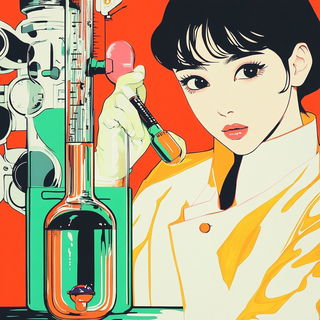 Neon Isobar style, Midjourney V6.1: editorial illustration for popular scientific magazine cover