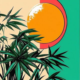 Neon Isobar style, Midjourney V6.1: creative pattern composition