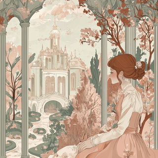 Jeweltoon Wildworlds style, Midjourney V6.1: retro fairy-tale illustration