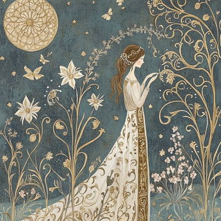 Pinkthread Bookcraft style, Midjourney V6.1: retro fairy-tale illustration