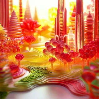 Inkplume Aquatics style, Midjourney V6.1: megacity with futuristic bioarchitecture