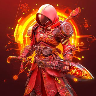 Inkplume Aquatics style, Midjourney V6.1: concept art character design of retropunk steam knight