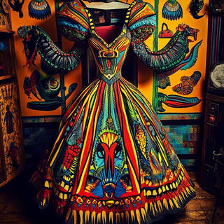 Gravewheel style, Midjourney V6.1: haute-couture fashion outfit