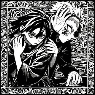 Gravewheel style, Midjourney V6.1: black-and-white manga comic strip