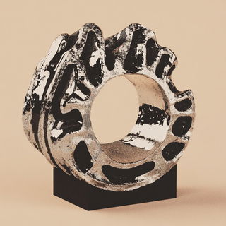 Mushroom Taliscript style, Midjourney V6.1: abstract 3D render