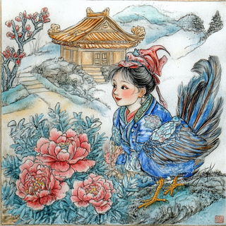 Cumulus Counterplay style, Midjourney V6.1: traditional folk art