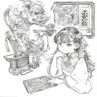 Cumulus Counterplay style, Midjourney V6.1: black-and-white manga comic strip