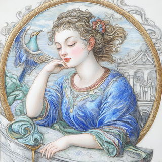 Cumulus Counterplay style, Midjourney V6.1: classical 18th-century oil painting