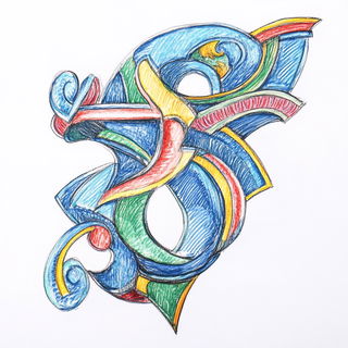 Cumulus Counterplay style, Midjourney V6.1: typographic composition with large letters