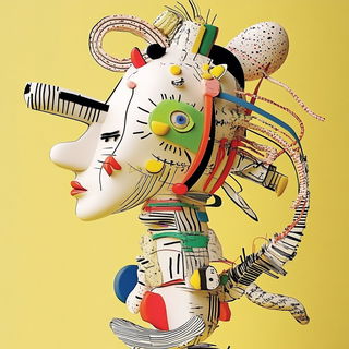 Mushroommallow style, Midjourney V6.1: abstract 3D render