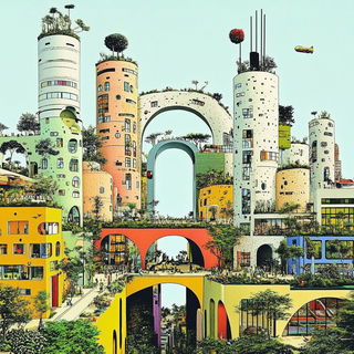 Mushroommallow style, Midjourney V6.1: megacity with futuristic bioarchitecture