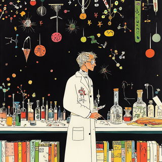 Mushroommallow style, Midjourney V6.1: editorial illustration for popular scientific magazine cover