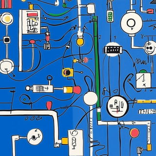 Mushroommallow style, Midjourney V6.1: technical infrastructure blueprint schematics